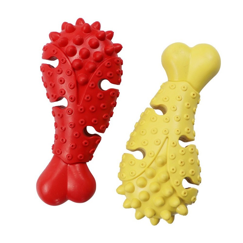 Rubber Treat Dispensing Dog Toy - Pet supplies: teeth-cleaning, chew-resistant dog toy,