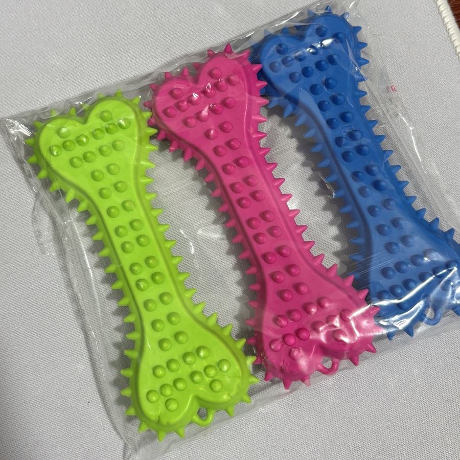 3/6pcs Chew Toys  Dog Rubber T - огляд і ціна Teeth Cleaning Dog Chew Bone