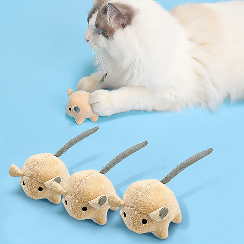 Plush Catnip Mice Toys For Cat - огляд і ціна Catnip Interactive Plush Mouse