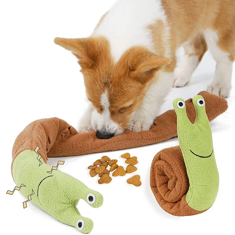 Squeaky Snail Plush Dog Toy In - огляд і ціна Dog Puzzle Feeder Toy