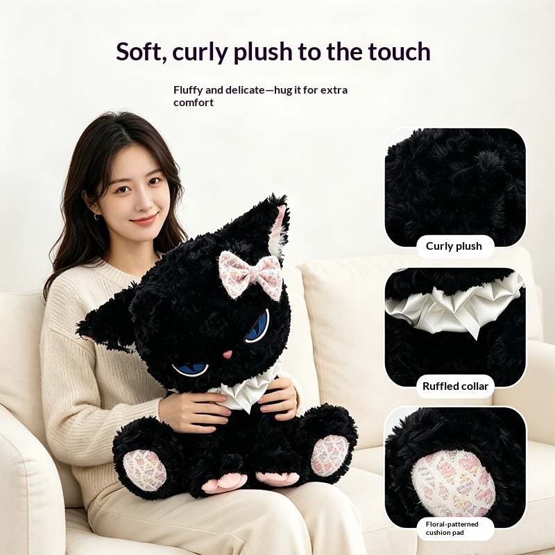 Black Cat Plush Toy Blue Eye S - огляд і ціна Cat Toys
