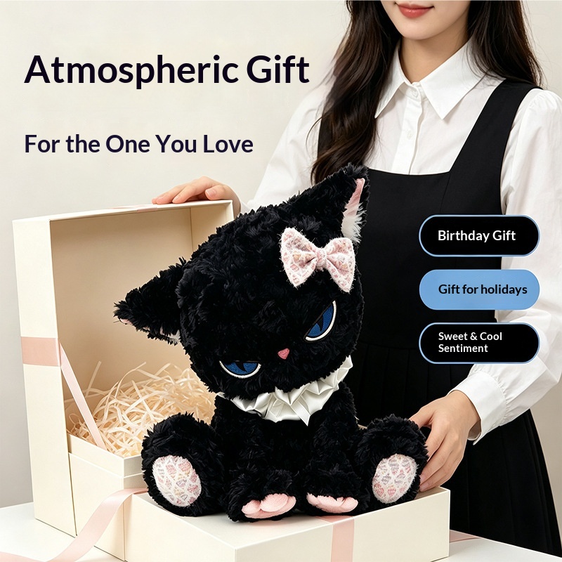 Black Cat Plush Toy Blue Eye S - огляд і ціна Cat Toys